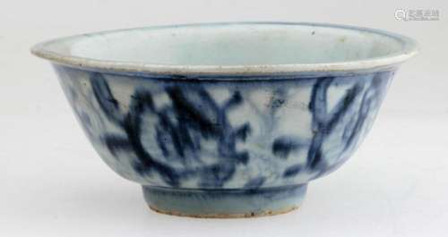 A Nice Ming Dynasty Blue and White Porcelain Bowl.