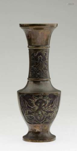 A Nice Chinese Bronze Vase with Animal figures.