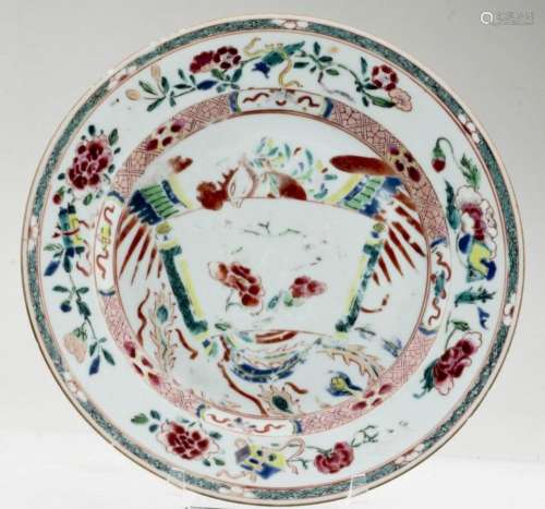 A Nice Chinese Export Mamille Rose Plate