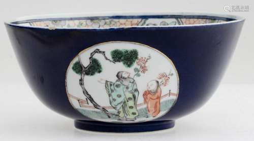 A Superb Chinese Blue & White Wucai Porcelain Bowl