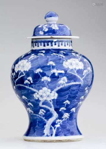 A Large Chinese Blue and White Jar and Lid