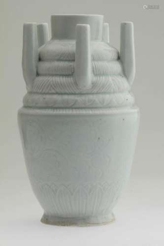 An Elegant Rare Chinese Ying Qing Five- Hole Vase