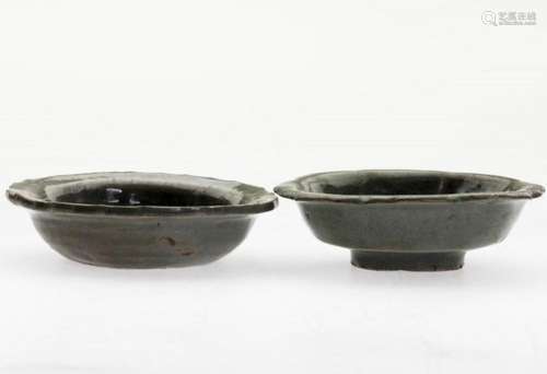 A Pair of Rare Goryeo Koryo Dynasty Celadon Plates