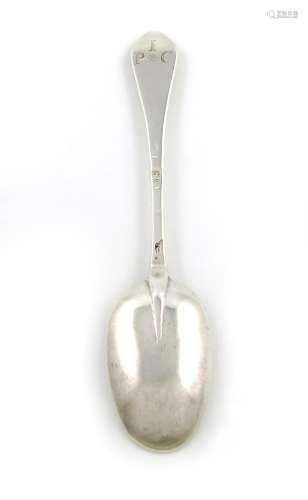 A small Queen Anne silver Dog-nose spoon, by Thomas Spackman, London possibly 1709, the oval bowl