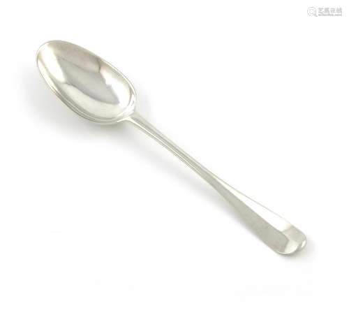 An early 18th century Scottish provincial silver Hanoverian pattern tablespoon, by William Scott,