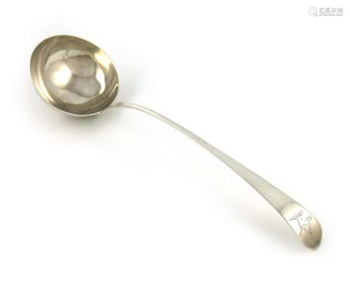 A George III silver Old English pattern soup ladle, by Samuel Godbehere and Edward Wigan, London