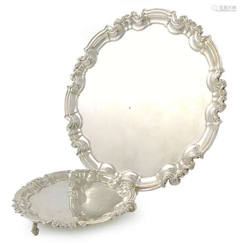 A late-Victorian silver salver, by William Hutton and Sons, London 1898, circular form, moulded