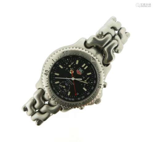 TAG HEUER - a gentleman's stainless steel S/el chronograph bracelet watch