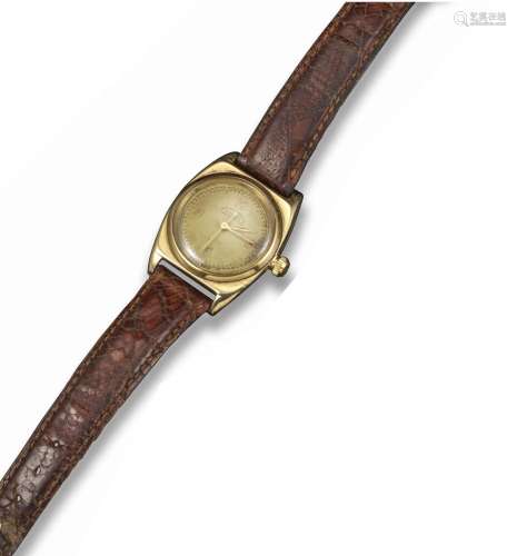 ROLEX - a gold wristwatch, the dial signed Rolex Oyster Imperial Chronometer, quartered with gold