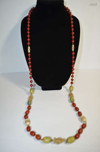 19th C. Amber Beads necklace