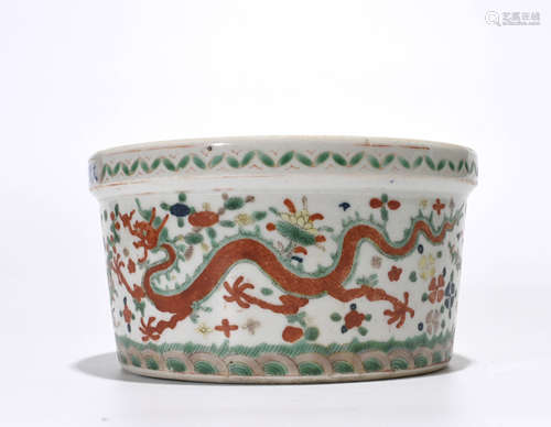 Chinese Famille Verte Porcelain Jar