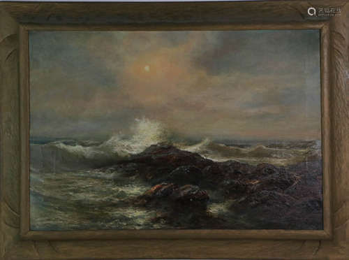 Charles Henry Harmon. Seascape Oil Painting