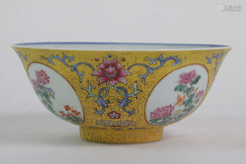 Chinese Blue and White Famille Rose Bowl