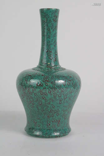 Chinese Green Glazed Porcelain Vase