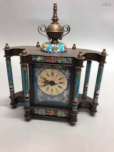 Chinese Enamel Clock