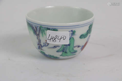 Chinese Famille Verte Porcelain Cup