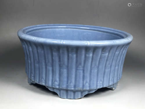 Sky Blue Glazed Porcelain Bowl