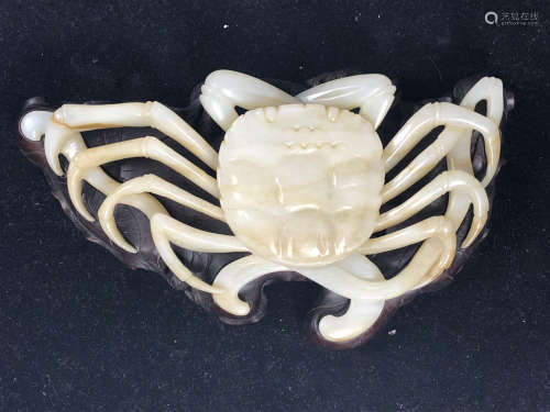 Chinese Jade Carving of Crab