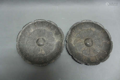 Pair Of Sliver Plate