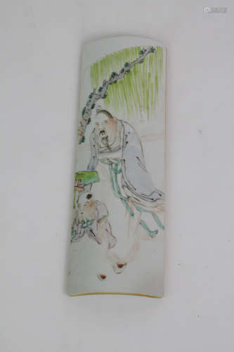Chinese Porcelain Armrest with Seal