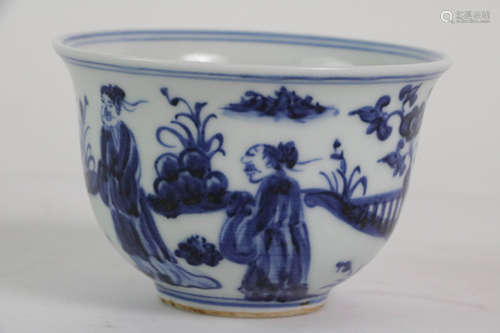 Chinese Blue and White Porcelain Cup