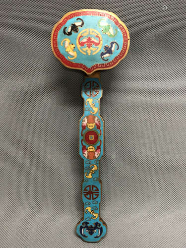 Chinese Enamel Ruyi Scepter