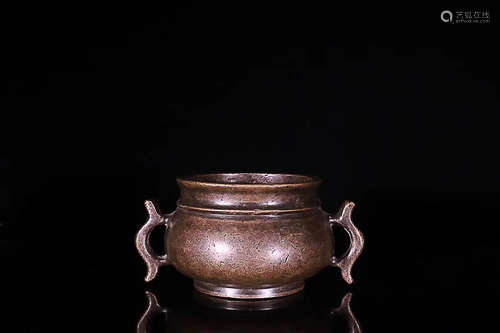 A QING DYNASTY BRONZE CENSER