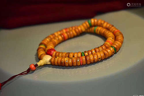 A TIBETAN GABBRA PRAYER BEADS