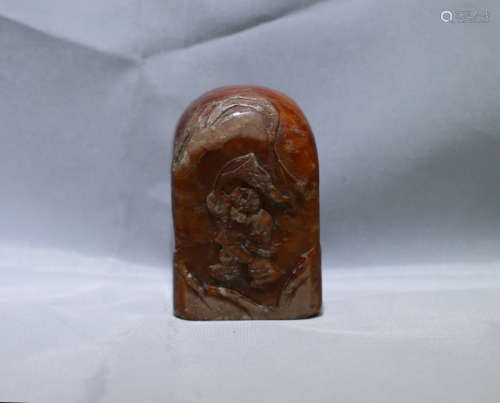 A SOAPSTONE STAMP