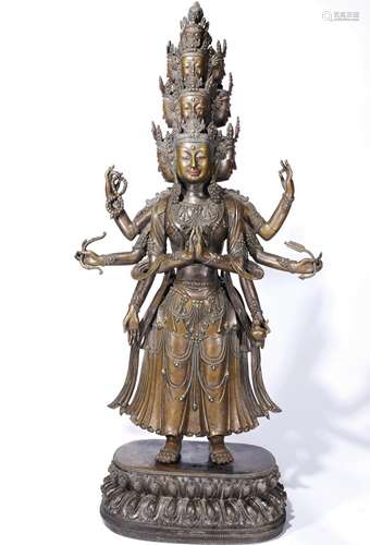 A Bronze Figure of Guanyin