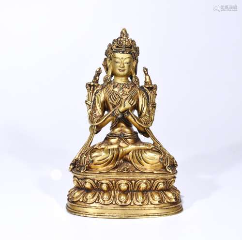 A Gilt Bronze Figure of Buddha