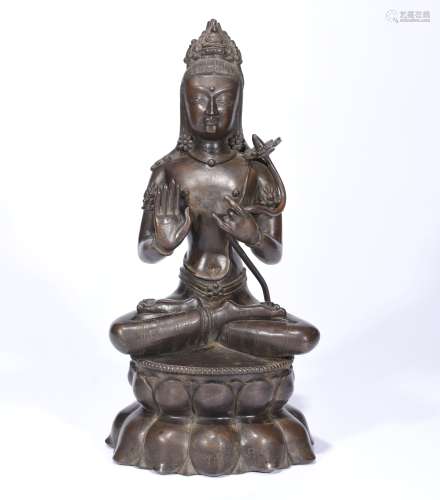 A Bronze Figure of Guanyin