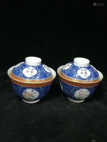 Qianlong Mark, A Pair of Famille Rose Bowls