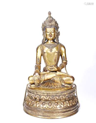 A Gilt Bronze Figure of Buddha