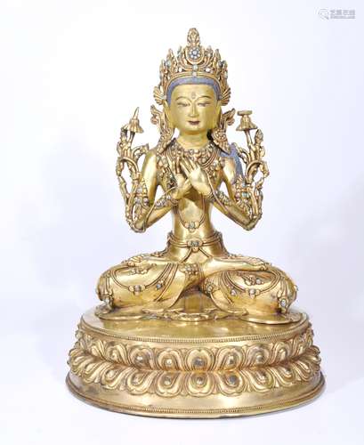 A Gilt Bronze Figure of Buddha