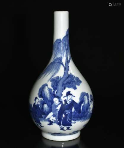 Kangxi Mark, A Blue and White Vase