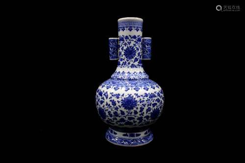 A Blue and White Vase