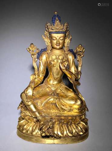 Yongle Mark, A Gilt Bronze Buddha