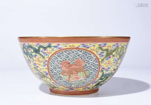 Qianlong Mark, A Large Famille Rose Bowl