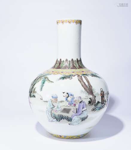 Qianlong Mark, A Famille Rose Vase