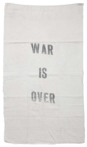 1976-1980, John Lennon: A 'War Is Over' towel from his New York apartment in The Dakota,