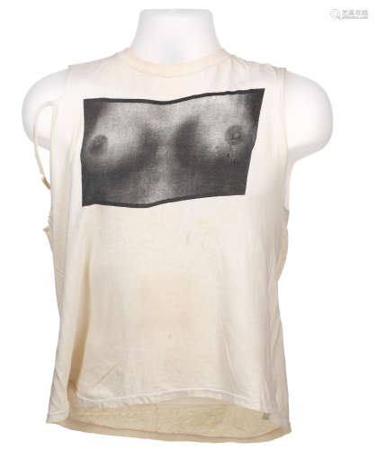 circa 1976, Vivienne Westwood and Malcolm McLaren: A 'Tits' T-shirt,