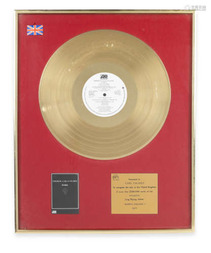 1977, Emerson, Lake & Palmer: A 'Gold' award for the album Works Volume 1,