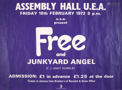 1972, Free: A concert poster,