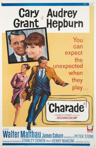 2 Audrey Hepburn: two film posters,