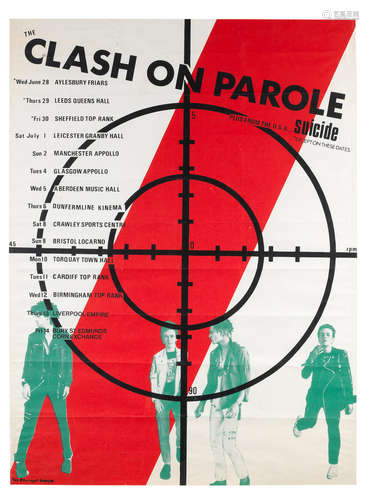 1978, The Clash: An 'On Parole' UK tour, poster