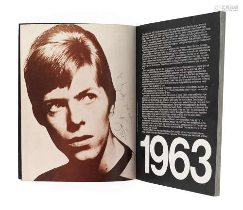 Omnibus Press, 1980, David Bowie: an autographed copy of 'David Bowie Black Book, The Illustrated Biography' by Barry Miles,