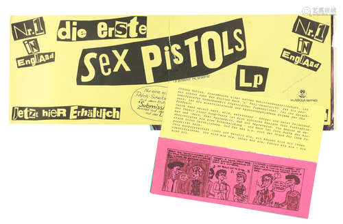 1977, Sex Pistols: An Ariola press pack/banner,