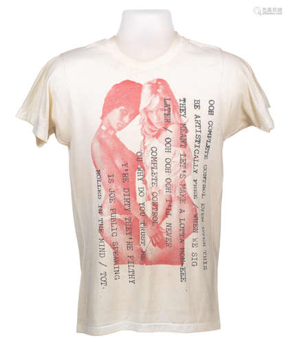 1977, The Clash: A 'Prostitutes/Complete Control' T-shirt,