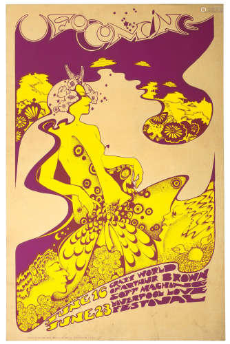 1967, Hapshash & The Coloured Coat: 'UFO Coming' poster,